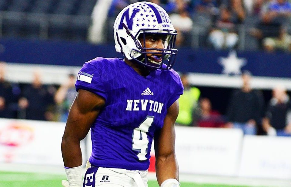 TCU football's commit Darwin Barlow on the field for Newton High School