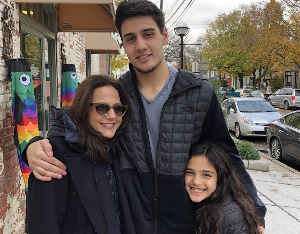 Sharri Maio Schefter with son Devon Maio and daughter Dylan Schefter (Adam Schefter's family)