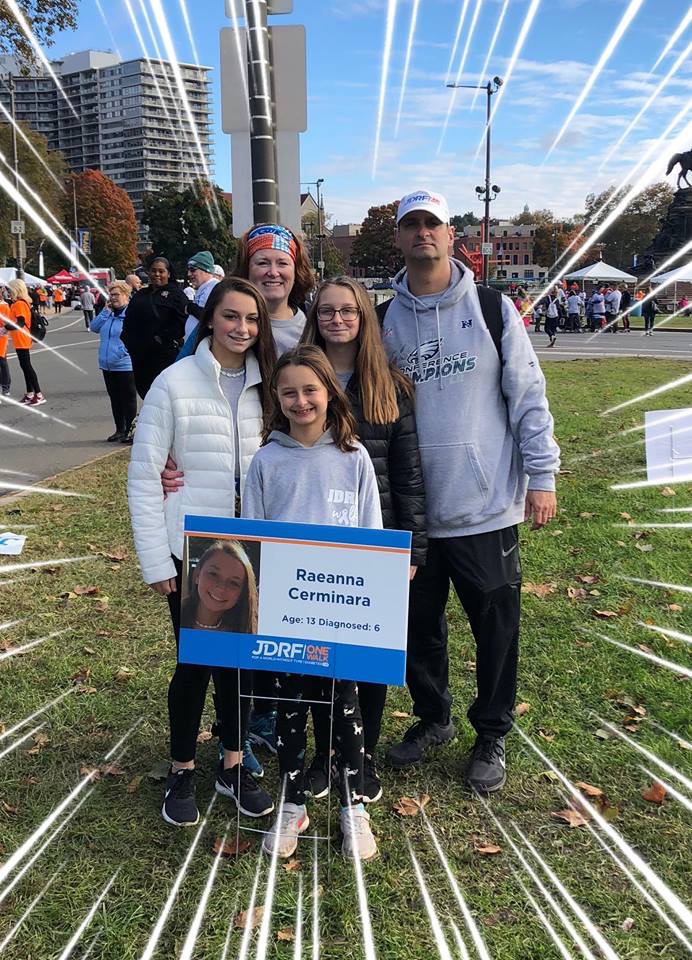 wendy cerminara and her family during a walk for the cure