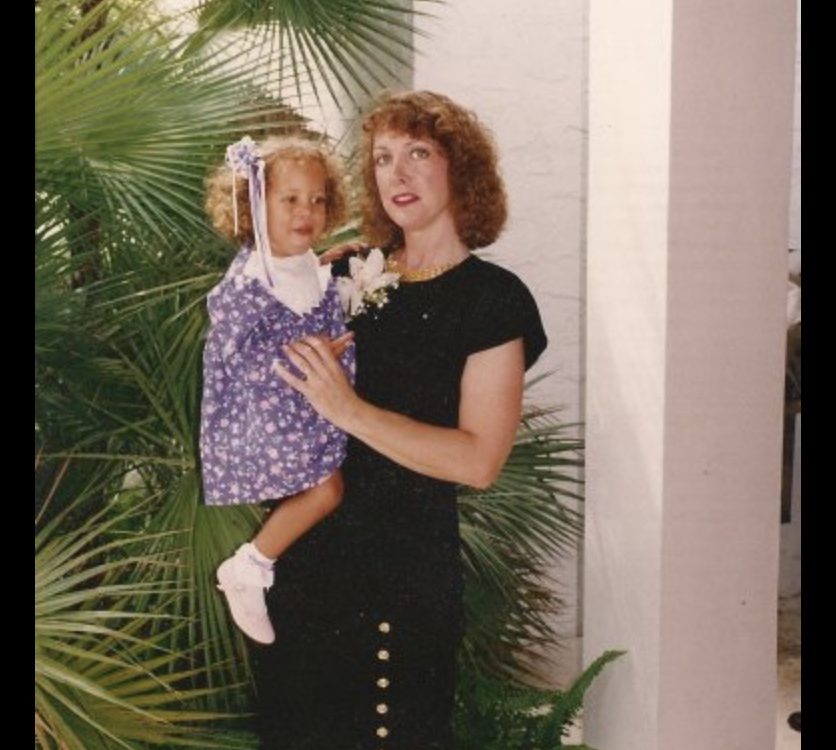 Valerie Holdt with her daughter when they were younger