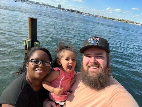 Clint & Ashley & Adalyn on the docks