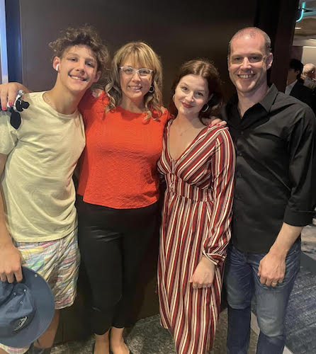 Jill Shepard and her family on the cruise