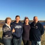 Kristin Pine with her husband and children