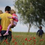 little children celebrating their father