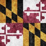 Metallic-style Maryland flag