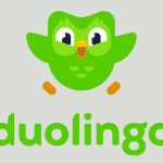 Duolingo logo with Duo the green owl