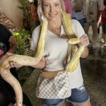 Cortney Brown holding a snake